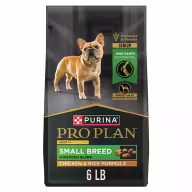 Purina Pro Plan Complete Essentials Adult 7+ Shredded Blend Adult Chicken & Rice High Protein Formula with Probiotics Small Breed
