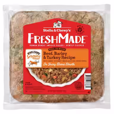 Stella & Chewy's FreshMade Frozen Fresh High-Protein Beef, Barley & Turkey