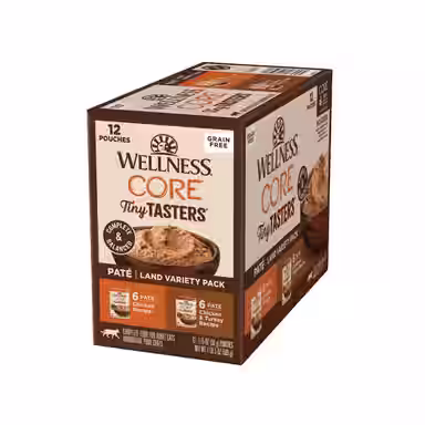 Wellness CORE Tiny Tasters Chicken, Chicken & Turkey Pate Land Variety Pack