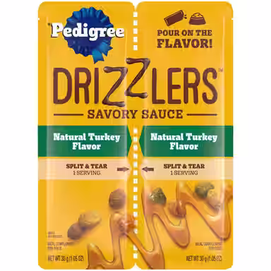 Pedigree Drizzlers Savory Sauce Multipack Natural Turkey Flavor