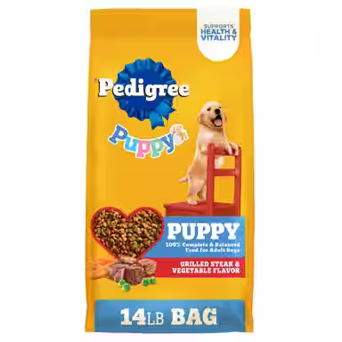 Pedigree Puppy Growth & Protection Grilled Steak & Vegetable Flavor