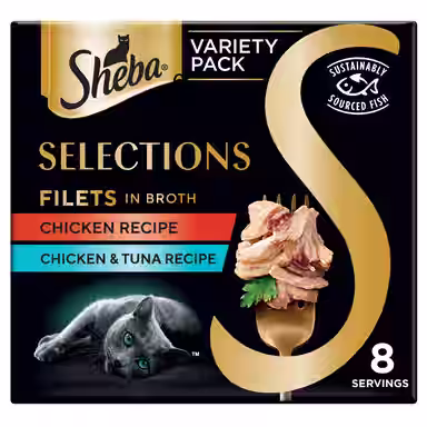 Sheba Selections Filets in Broth Chicken & Chicken with Tuna Variety Pack