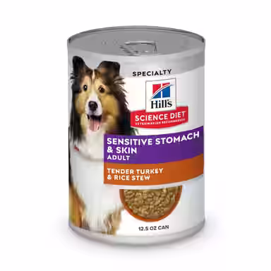 Hill's Science Diet Adult Sensitive Stomach & Sensitive Skin Tender Turkey & Rice Stew