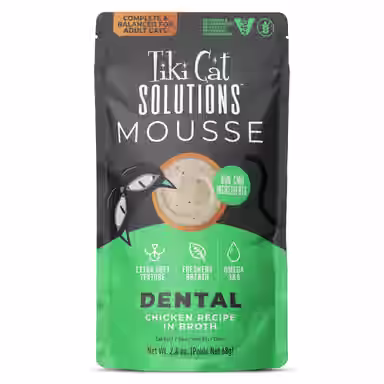 Tiki Cat Solutions Mousse Dental Chicken Recipe in Broth