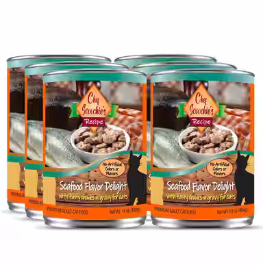 Scoochie Pet Chef Scoochies Recipe with Real Seafood Chunks in Savory Gravy