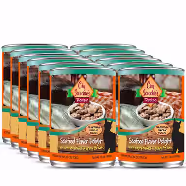 Scoochie Pet Chef Scoochies Recipe with Real Seafood Chunks in Savory Gravy