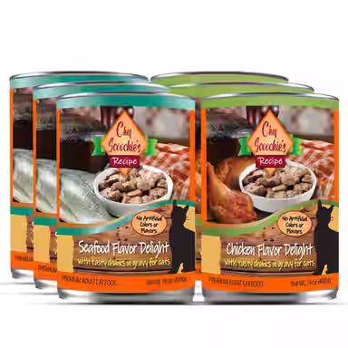 Scoochie Pet Chef Scoochies Recipe Variety Pack with Real Chicken & Seafood in Savory Gravy