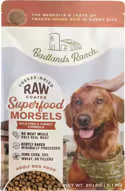 Badlands Ranch Superfood Complete Raw Coated Morsels Wild Fish