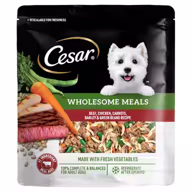 Cesar Wholesome Meals Beef, Chicken, Carrots, Barley & Green Beans Recipe