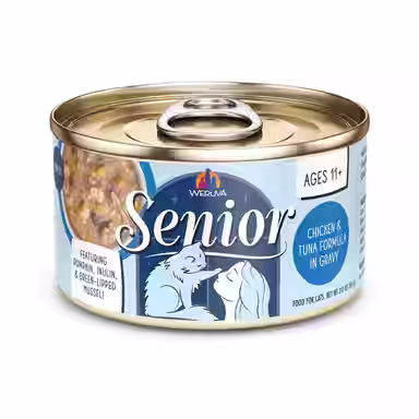 Weruva Senior Grain-Free Chicken & Tuna Formula in Gravy