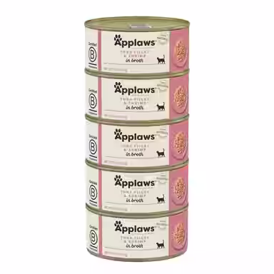 Applaws Limited Ingredient Tuna Fillet & Shrimp in Broth