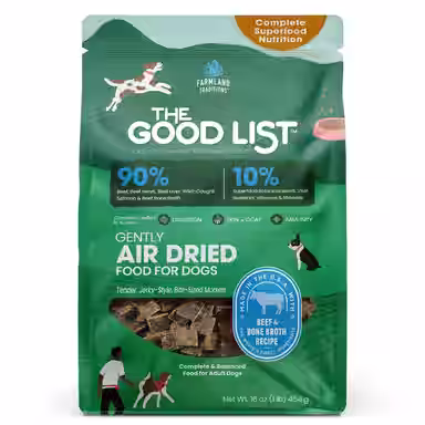 Farmland Traditions The Good List Beef & Bone Broth Recipe Adult Gently Air-Dried