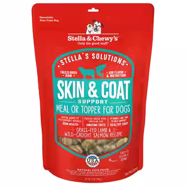 Stella & Chewy's Stella's Solutions Skin & Coat Support Freeze-Dried Raw Grass-Fed Lamb & Wild-Caught Salmon Dinner Morsels