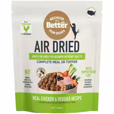 Because It's Better Real Chicken & Veggies Slow Baked & Air-Dried