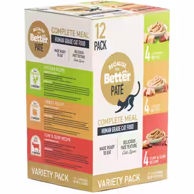 Because It's Better Complete Meal Variety Pack Ocean Chicken & Turkey Pate