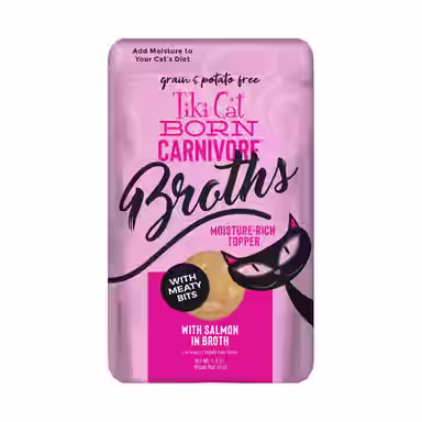 Tiki Cat Born Carnivore Broths with Salmon in Broth