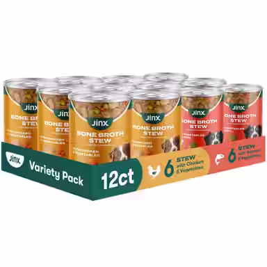 Jinx Bone Broth Stew Chicken & Salmon Variety Pack