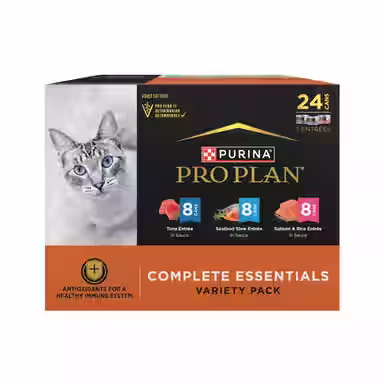 Purina Pro Plan High Protein Complete Essentials Seafood Favorites Variety Pack