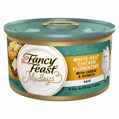 Fancy Feast Medleys White Meat Chicken Florentine with Cheese & Spinach Pate