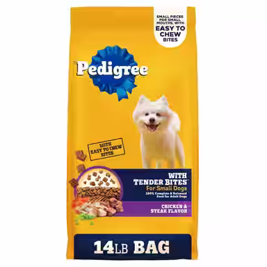 Pedigree Tender Bites Complete Nutrition Chicken & Steak Flavor Small Breed