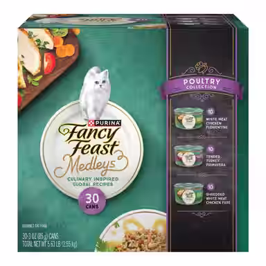 Fancy Feast Medleys Poultry Collection with Garden Greens in Sauce Variety Pack