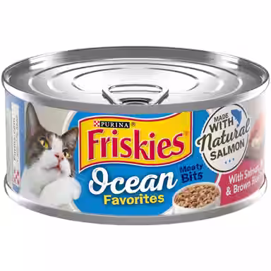 Friskies Ocean Favorites Meaty Bits Salmon, Shrimp & Brown Rice