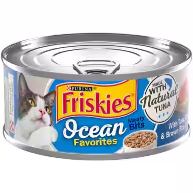 Friskies Ocean Favorites Meaty Bits Tuna, Crab & Brown Rice