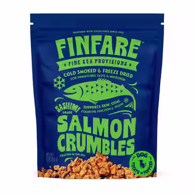 Finfare Smoked Salmon Crumbles Freeze-Dried Dog Treat & Food Topper