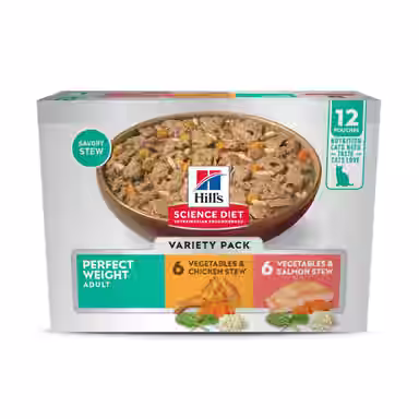 Hill's Science Diet Perfect Weight Chicken & Salmon Variety Pack Stew
