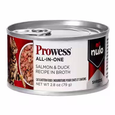 Nulo Prowess All-in-One Essentials Salmon & Duck Shreds in Broth Adult &