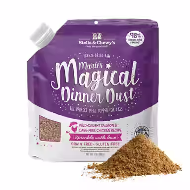 Stella & Chewy's Marie’s Magical Dinner Dust Wild Caught Salmon & Cage Free Chicken Recipe Freeze-Dried