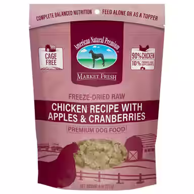 American Natural Premium Market Fresh Chicken with Apples & Cranberries Freeze-Dried