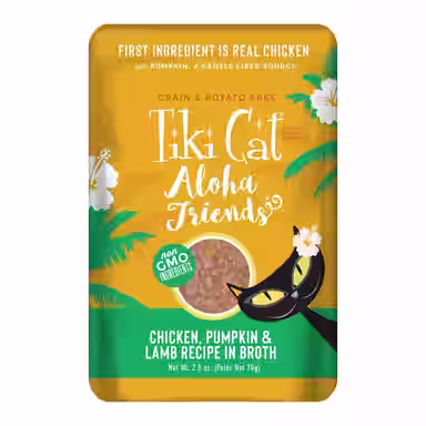 Tiki Cat Aloha Friends Chicken, Pumpkin & Lamb Recipe in Broth