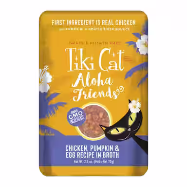 Tiki Cat Aloha Friends Chicken, Pumpkin & Egg Recipe in Broth