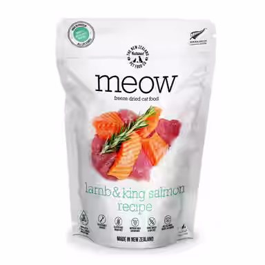The New Zealand Natural Pet Food Co. Meow Lamb​ & King Salmon Grain-Free Freeze-Dried
