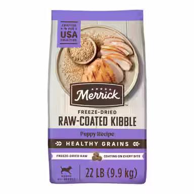 Merrick Healthy Grains Raw-Coated Kibble Puppy Recipe Freeze-Dried