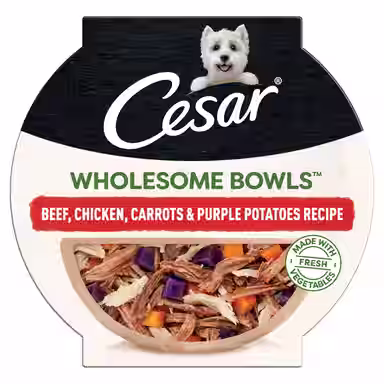 Cesar Wholesome Bowls Beef, Chicken, Potatoes & Carrots Recipe Small Breed