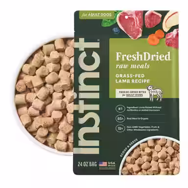 Instinct FreshDried Bites Grass-Fed Lamb Recipe Grain-Free Adult Freeze-Dried