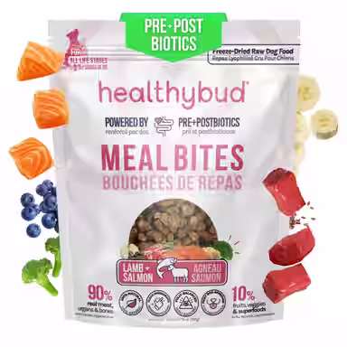 Healthybud Lamb & Salmon Bites Freeze-Dried Raw Dog Food Kibble-Style