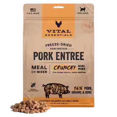 Vital Essentials Freeze-Dried Raw Pork Entree & Mixer