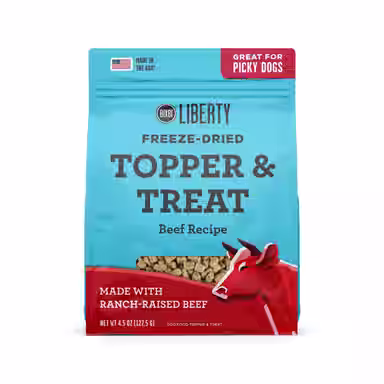 BIXBI Liberty Beef Recipe Freeze-Dried Dog Topper & Treat