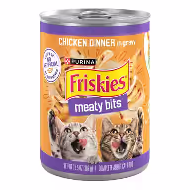 Friskies Meaty Bits Chicken Dinner Chunks in Gravy Canned Wet Multi
