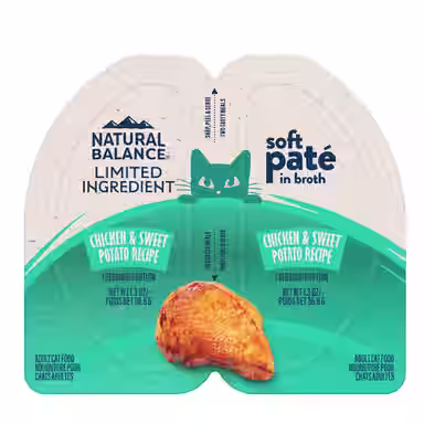 Natural Balance Split Cup Chicken & Sweet Potato Limited Ingredient Pate in Broth