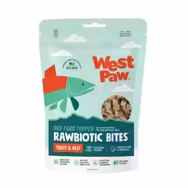 West Paw Trout & Beef Rawbiotic Bites Digestive Health High Protein