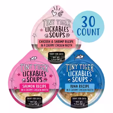 Tiny Tiger Lickables Soup in Creamy Broth Variety Pack