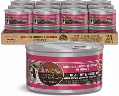 Dave's Pet Food Minced Chicken Dinner in Gravy Recipe
