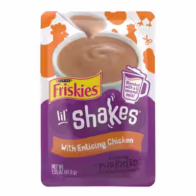 Friskies Pureed Topper Lil' Shakes with Enticing Chicken