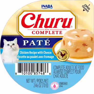 Inaba Churu Complete Chicken Recipe with Cheese Grain-Free, High Moisture Pate