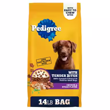 Pedigree Tender Bites Adult Complete Nutrition Chicken & Steak Flavor
