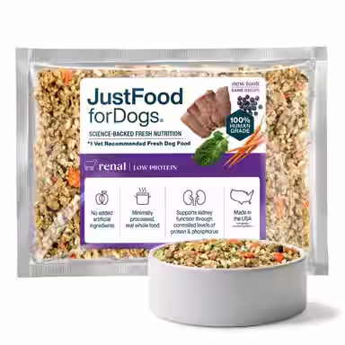 JustFoodForDogs Veterinary Diet Renal Support Low Protein Frozen Human-Grade Fresh